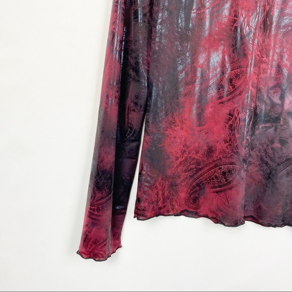 The Sublym's Paris Stretch Knit Paidley Lace Top - Picture 5 of 9